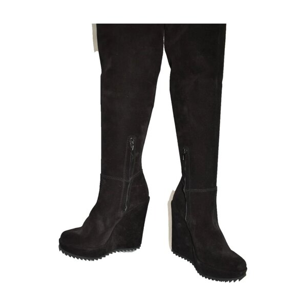 $950 Pedro Garcia OVER THE KNEE TALL BOOT Platform Black Suede 38.5 (MG27) RARE! - Picture 6 of 8